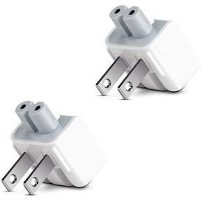 AC Power Adapter Wall Folding Plug Duck Head,US Standard Plug Duck Head Compatible with MaBook Pro Air/Maci Book/Phone/Pod AC Power Adapter (2 -Pack)