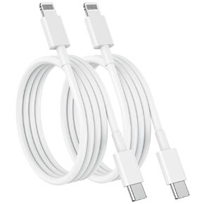 USB C to Lightning Cable (2pack 6ft), Apple MFi Certified iPhone Fast Charger 2m, Power Delivery Original Type C Charging Cord for Apple iPhone 13/12/11 Pro/11/XS MAX/XR/8/7/6s Plus,iPad (White)