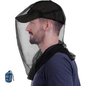 South to East Premium Mosquito Head Net for Insect, 2 Pack, Fly & Bug Protection | Ultra Large & Long, Extra Fine Holes for Camping, Hiking, Fishing, Gardening, Safari, Fits All Hats for Men & Women