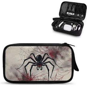 Lotusorchid Sea Turtle Print Tech Organizer Travel Case Cable Organizer Bag Slim Cable Storage Bag Small Electronic Organizer Travel Case with Wrist Wrap, Blue