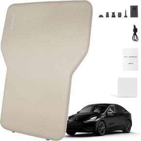 Tesla Camping Air Mattress with Foam, 4.5''Extra Thick Self Inflating Sleeping Pad for Camping, Fast Inflate & Deflate, with Electric Pump, Model Y