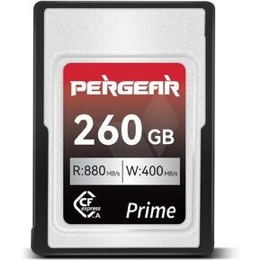 PERGEAR Professional 260GB CFexpress Type A Memory Card, Up to 880MB/s Read Speed & 900MB/s Write Speed for 4K 120P,8K 30P Recording Video/Photo, Compatible for Sony Alpha Sony FX Cameras