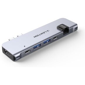 LENTION USB C Hub with Thunderbolt3(PD+Data Transfer+Video Output), 4K HDMI, USB 3.0, Gigabit Ethernet Mac Adapter Compatible 2016-2023 MacBook Pro, Mac Air, More (CS65, Space Gray)