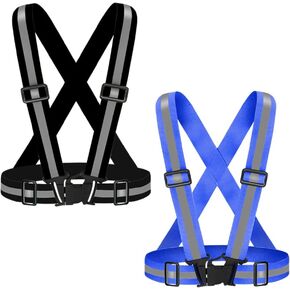 Reflective Vest Running Gear High Visibility Safety Vest Strap for Night | Portable Adjustable Reflective Vest,Ideal for Walking,Jogging,Hiking,Night Cycling in Saudi Arabia