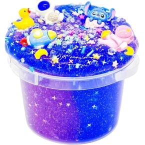 Blue Astronaut Butter Slime, Stretchy & Non-Sticky,Idea Stocking Stuffers, Party Favors for Kids, Super Soft and Non-Sticky, Party Favors Stress Relief Toys for Boys and Girls(6OZ,Blue)