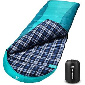 Bessport Sleeping Bag Winter | Flannel Lined 18℉ - 32℉ Extreme 3-4 Season Warm & Cool Weather Adult Sleeping Bags Large | Lightweight, Waterproof for Camping, Backpacking, Hiking
