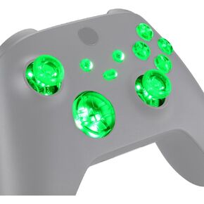 eXtremeRate Multi-Colors Luminated D-pad Thumbsticks Start Back Sync ABXY Buttons for Xbox Series X/S Controller, 7 Colors 9 Modes DTF LED Kit for Xbox Series X/S Controller - Controller NOT Included