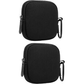 E-Tree 2 Pack Mini Pouch Case for Phone Charger Airpods Cables Earphones MagSafe Power Adapter Keys Keychain Super Small Accessories Storage Organizer Tech Bag, Coin Purse Wallet, Zipper Pocket