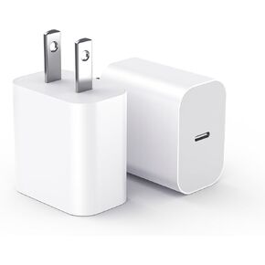 USBC Charger Block for iPhone 16 Charging Plug,MFI Certified Fast USB C Wall Cube 2Pack Power Adapter for iPhone 15/16 Pro/Plus/Pro Max/14/13/12/11,for iPad Air/Mini USB-C Charge Brick Box