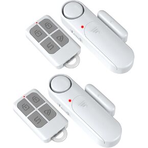 2-Pack Door Alarms When Opened for Kids Safety, Window Alarm Sensor with Remote for Home Security, 90/120dB Alarm for Sliding Door/Business Entry, Monitor Alert for Dementia Patient/Elderly/Pet, White