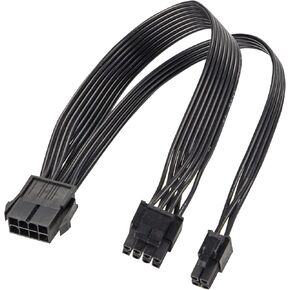 EPS12V CPU 8 Pin Female to CPU ATX 8Pin(4+4) and ATX 4 Pin Male Power Supply Cable EPS 12V for Motherboard 10.8 inch