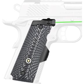 DARKFANG Compact/Full Size 1911 Laser Grip with Ambi Safety Cut, G10 1911 Laser Sight No Rail with Rechargeable Battery