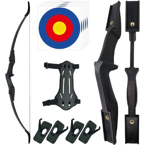 Recurve Bow Set for Adults-Takedown Recurve Bows Youth/Adult/Teens Bow Archery Set for Beginners Target Practice, Left and Right Handed, 20/30/40lbs