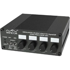 ADAU1701 2.1 4.0 DSP Digital Signal Processing Preamp Crossover 2-in 4-Out Tone Board with Treble Bass Volume Adjustment Support Sigmastudio