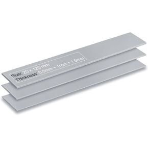 3 Pack 13W/m.k Thermal Pads, 120 x 20mm 0.5mm 1mm 1.5mm Highly Efficient Thermal Conductivity Silicone Cooling Pads for Laptop Heatsink CPU GPU SSD IC LED Cooler