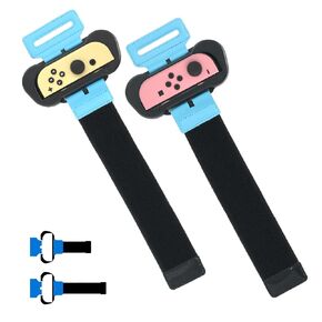 HEATFUN Adjustable Wrist Bands for Nintendo Switch & OLED Controllers - Compatible with Switch Dance 2025, 2024, 2023 & Zumba Burn It Up - 2 Pack, Elastic Straps for Adults & Kids - Black