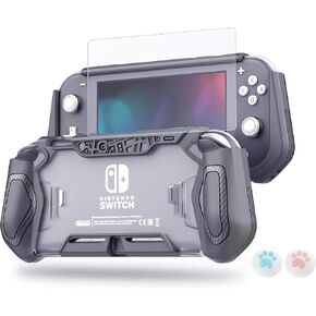 Switch Lite Protective Case for Nintendo Daily Gift (Ergonomic /Sturdy /Full Protection) Gift Idea Family Happy Hours Gray