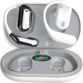 سماعات أذن لاسلكية سماعات أذن بلوتوث مدمجة مع ميكروفون مع خطاف للأذن، وقت تشغيل 50 ساعة، سماعات أذن مزودة بشاشة LED، حافظة شحن، تصميم مقاوم للماء لتشغيل اللياقة البدنية in Kuwait