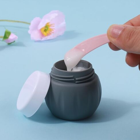 حاويات سفر لأدوات الزينة، معتمدة من إدارة أمن المواصلات الأمريكية، 1.7 أونصة 50 مل، برطمانات كريم سيليكون بحجم مناسب للسفر، خالية من البيسفينول أ، أساسيات سفر مانعة للتسرب مع غطاء لمستحضرات التجميل وكريم الجسم والوجه والمعكرون (4 عبوات) in Kuwait