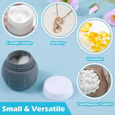 حاويات سفر لأدوات الزينة، معتمدة من إدارة أمن المواصلات الأمريكية، 1.7 أونصة 50 مل، برطمانات كريم سيليكون بحجم مناسب للسفر، خالية من البيسفينول أ، أساسيات سفر مانعة للتسرب مع غطاء لمستحضرات التجميل وكريم الجسم والوجه والمعكرون (4 عبوات) in Kuwait