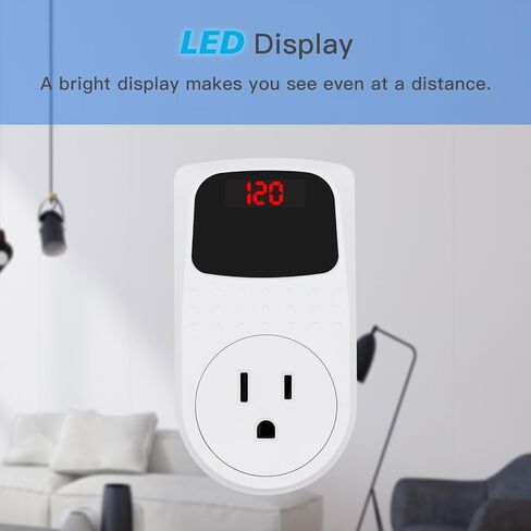 BSEED Surge Protector, Power Surge Protector Outlet, Voltage Regulator, Heavy Duty Whole House Wall Surge Protector for Home, Office, Travel, LED Indicator Light, Single Outlet, 120V, 15A, 2 Pack in Kuwait