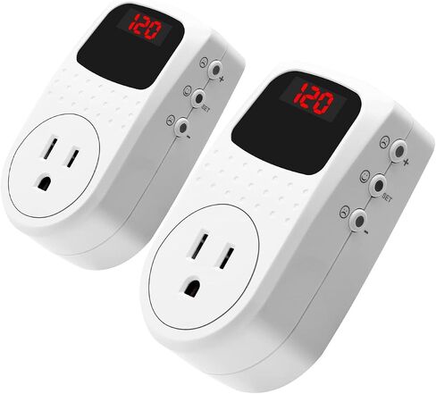 BSEED Surge Protector, Power Surge Protector Outlet, Voltage Regulator, Heavy Duty Whole House Wall Surge Protector for Home, Office, Travel, LED Indicator Light, Single Outlet, 120V, 15A, 2 Pack in Kuwait