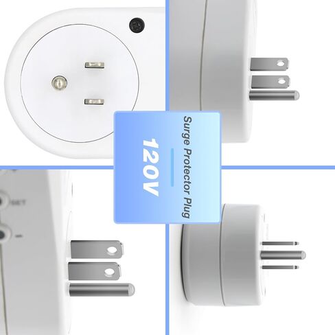 BSEED Surge Protector, Power Surge Protector Outlet, Voltage Regulator, Heavy Duty Whole House Wall Surge Protector for Home, Office, Travel, LED Indicator Light, Single Outlet, 120V, 15A, 2 Pack in Kuwait