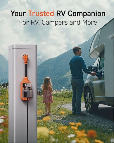 RV Surge Protector with Smart LED Display, 30 amp 10000 Joules RV Circuit Analyzer - Camper Surge Protector with Waterproof Cover, RV Adapter Plug for Campers，Travel Trailers (30A) in Saudi Arabia