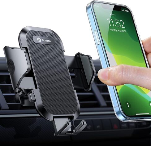 andobil 2024 Upgraded Car Phone Holder Mount for Vent, Military Sturdy Metal Clip Air Vent Phone Holder for Your Car Easy Used Cell Phone Car Mount for iPhone 16 15 14 13 12 Pro Max Samsung S24 S23 in Saudi Arabia