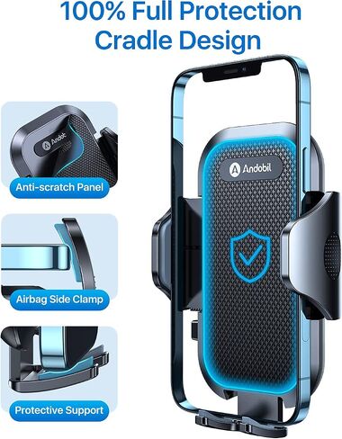 andobil 2024 Upgraded Car Phone Holder Mount for Vent, Military Sturdy Metal Clip Air Vent Phone Holder for Your Car Easy Used Cell Phone Car Mount for iPhone 16 15 14 13 12 Pro Max Samsung S24 S23 in Saudi Arabia
