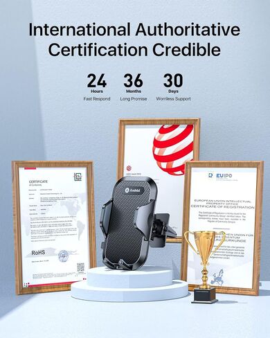 andobil 2024 Upgraded Car Phone Holder Mount for Vent, Military Sturdy Metal Clip Air Vent Phone Holder for Your Car Easy Used Cell Phone Car Mount for iPhone 16 15 14 13 12 Pro Max Samsung S24 S23 in Saudi Arabia