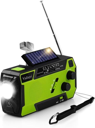 Emergency Crank Weather Radio, 4000mAh Solar Hand Crank Radio with NOAA/AM/FM 3 Mode Flashlight & Motion Sensor Reading Lamp, Cell Phone Charger, SOS for Home and Outdoor Hiking, Camping in Saudi Arabia