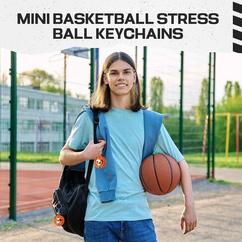 12 Pcs Mini Funny Stress Balls Keychain, Sport Face Keychain Stress Relief Squeeze Balls Keychain Sport Gifts for Women Men Sport Team Players Party Favor Birthday Gift(Football) in Kuwait