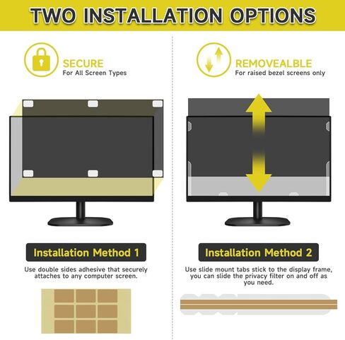 واقي شاشة لخصوصية الكمبيوتر مقاس 24 بوصة، فلتر شاشة مضاد للوهج ومضاد للخدش متوافق مع جميع أجهزة الكمبيوتر العريضة مقاس 24 بوصة بنسبة عرض إلى ارتفاع 16:9 in Kuwait