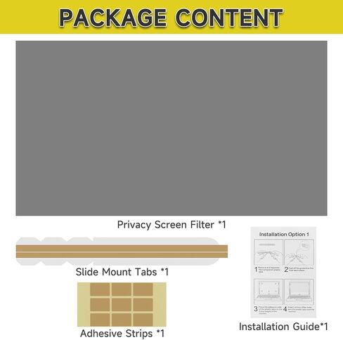 واقي شاشة لخصوصية الكمبيوتر مقاس 24 بوصة، فلتر شاشة مضاد للوهج ومضاد للخدش متوافق مع جميع أجهزة الكمبيوتر العريضة مقاس 24 بوصة بنسبة عرض إلى ارتفاع 16:9 in Kuwait