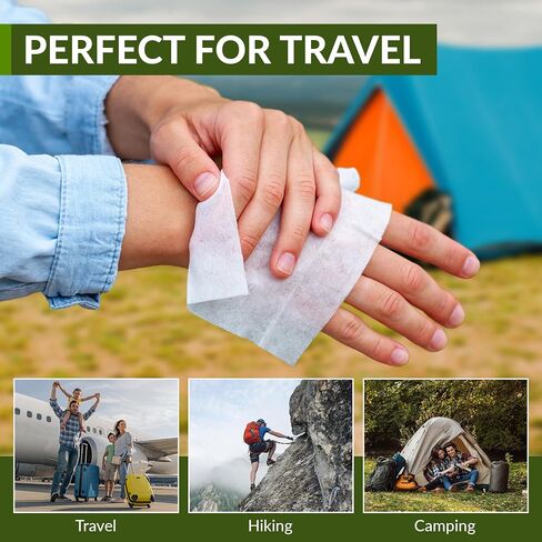 Compressed Towel Tablets - 50 Pack of Compressed Coin Towels 8" x 9" - Disposable Face Towel Wipes - Perfect for Camping, Traveling & Hiking in Saudi Arabia