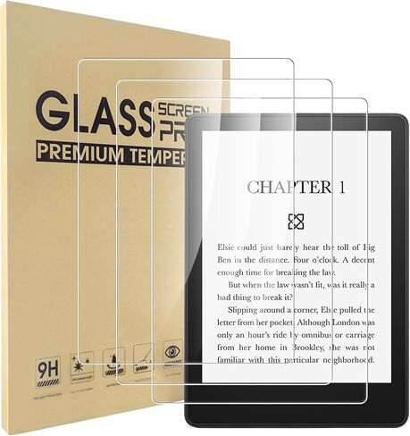 واقي شاشة مكون من 3 قطع متوافق مع جهاز Kindle Paperwhite مقاس 6.8 بوصات / إصدار الأطفال 6.8 بوصات / الإصدار المميز 6.8 بوصات (الجيل الحادي عشر 2021)، [وضوح عالي الدقة] [9 صلابة] زجاج مقسى مضاد لبصمات الأصابع in Kuwait