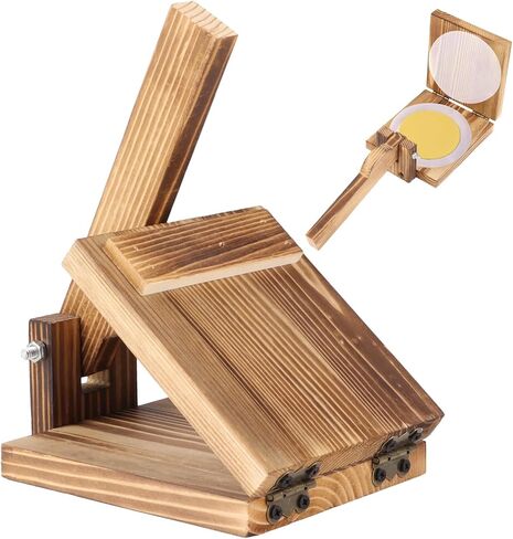 مكبس تورتيلا من الخشب الصلب الفحمي العتيق، صانع تورتيلا من الخشب الصلب مستطيل مقاس 6.5 × 5.1 بوصة، مكبس تورتيلا دقيق الخشب موفر للعمالة للتورتيلا المكسيكية محلية الصنع، روتي، بوريتوس، التاكو in Kuwait