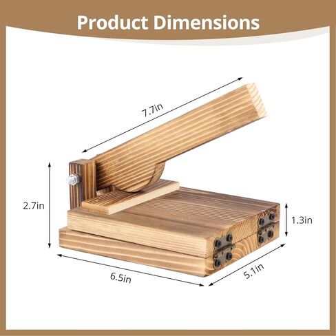 مكبس تورتيلا من الخشب الصلب الفحمي العتيق، صانع تورتيلا من الخشب الصلب مستطيل مقاس 6.5 × 5.1 بوصة، مكبس تورتيلا دقيق الخشب موفر للعمالة للتورتيلا المكسيكية محلية الصنع، روتي، بوريتوس، التاكو in Kuwait