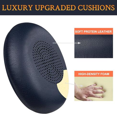 SOULWIT Ear Cushions for Jabra Evolve2 65, Elite 45h - Black | Earpads for Evolve2 65(UC/MS), Evolve2 40(UC/MS/USB), Elite 45h On-ear Headphones in Kuwait