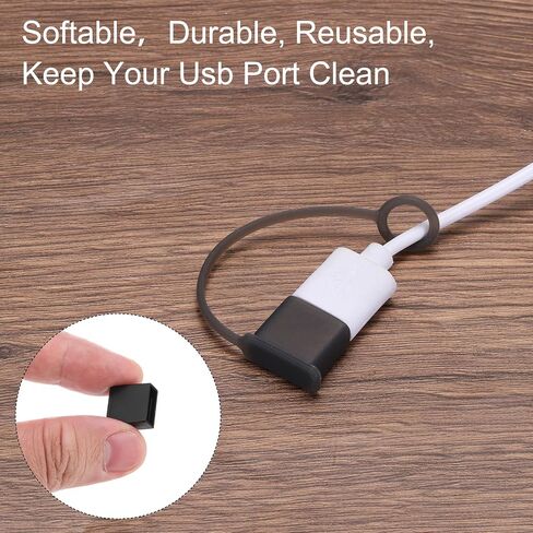 MECCANIXITY 8 قطع غطاء منفذ USB مضاد للغبار PE USB نوع A منافذ أنثى غطاء حماية للكمبيوتر المحمول، شفاف in Saudi Arabia