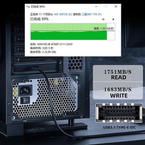 Cablecc 20Gbps USB 3.2 Gen2 Type-E IDC Front Header USB-C to PCI-E 4X Express Card Adapter for Desktop Motherboard in Saudi Arabia