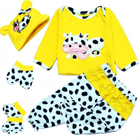Reborn Baby Dolls Clothes 20 inch Outfit Accessories for 17-22 Inch Newborn Baby Doll Girl【Panda 4pcs Set 】 in Saudi Arabia