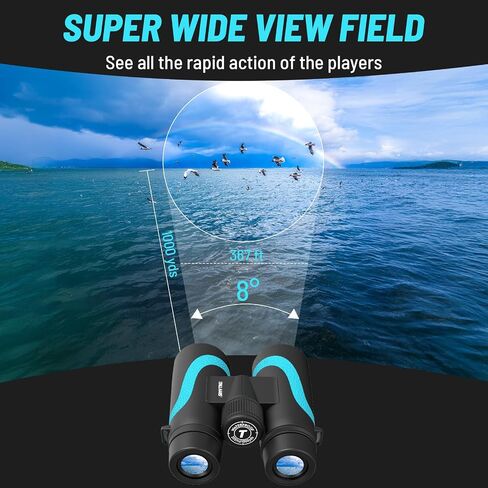 15x55 HD Binoculars for Adults High Powered,8° Wide Angle Binoculars,367/1000yds,BAK4 Prism FMC Lens,IPX7 Waterproof Binoculars for Bird Watching Hiking Travel Sports with Phone Adapter in Kuwait