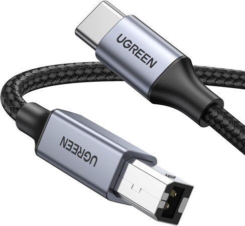 UGREEN USB B to USB C 3 FT Printer Cable, Nylon USB B to C Cord for MacBook Pro/Air, MIDI Cable Compatible with Yamaha Piano Keyboard, DAC, DJ Controller for iPad in Saudi Arabia