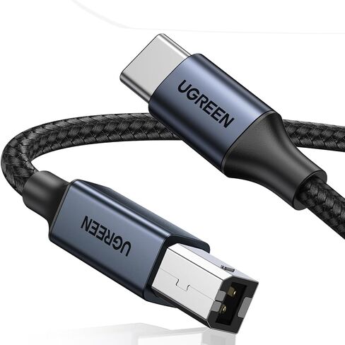 UGREEN USB B to USB C 3 FT Printer Cable, Nylon USB B to C Cord for MacBook Pro/Air, MIDI Cable Compatible with Yamaha Piano Keyboard, DAC, DJ Controller for iPad in Saudi Arabia