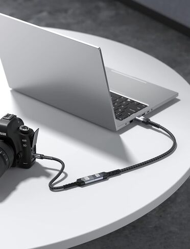 JSAUX Micro HDMI to HDMI Adapter, Micro HDMI Male to HDMI Female Adapter Cable, 4K@60Hz HDR 3D Dolby 18Gbps, Compatible for Nikon Zfc/GoPro Hero/Raspberry Pi 4/Sony A6000 and Other Action Camera-Grey in Saudi Arabia