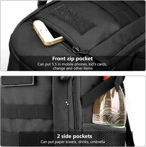 ArcEnCiel 10L/20L Mini X-Small Tactical Backpack MOLLE Daypack Gear Pack Camping Bag with Patch in Saudi Arabia