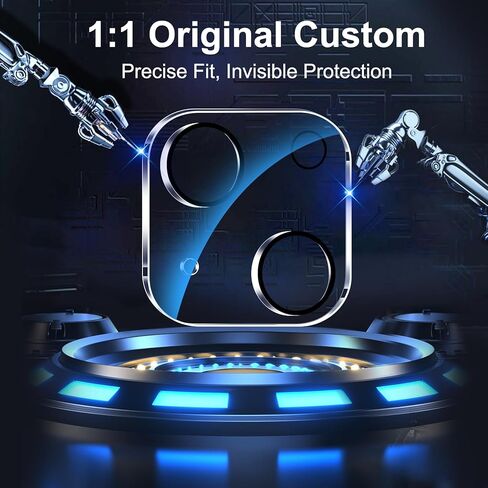 QsmQam 4 Pack Camera Lens Protector for iPhone 15 6.1" / iPhone 15 Plus 6.7", Tempered Glass Camera Cover, HD Clear, Anti-Scratch, Strong Adhesion [Does not Affect Night Shots] in Saudi Arabia
