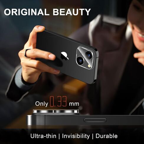 QsmQam 4 Pack Camera Lens Protector for iPhone 15 6.1" / iPhone 15 Plus 6.7", Tempered Glass Camera Cover, HD Clear, Anti-Scratch, Strong Adhesion [Does not Affect Night Shots] in Saudi Arabia